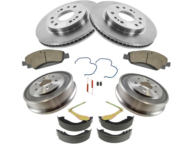 Front and Rear Brake Pad Rotor Shoe Drum Kit - 2007-2008 GMC Sierra 1500 - DIY Solutions 19022-07333190