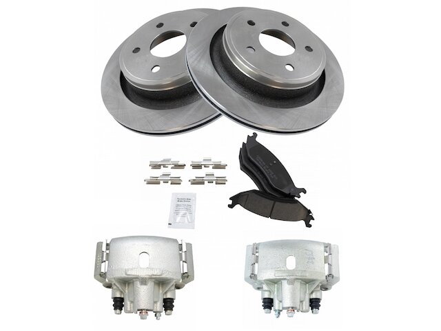 Rear Brake Pad Rotor and Caliper Set - 2007-2009 Chrysler Aspen - TRQ 19138-07335215