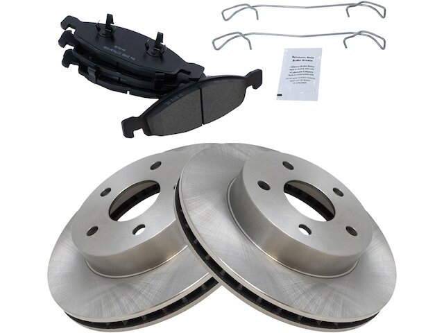 Front Brake Pad and Rotor Kit - 1999-2002 Jeep Grand Cherokee - TRQ 2251-07335421