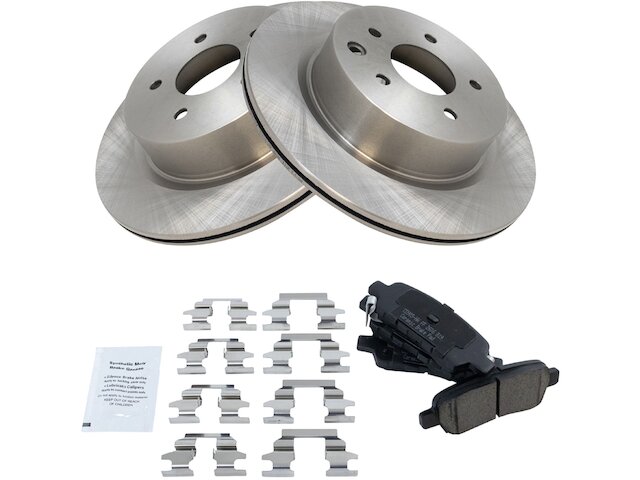 Rear Brake Pad and Rotor Kit - 2006-2010 Infiniti M35 - TRQ 18565-07337155