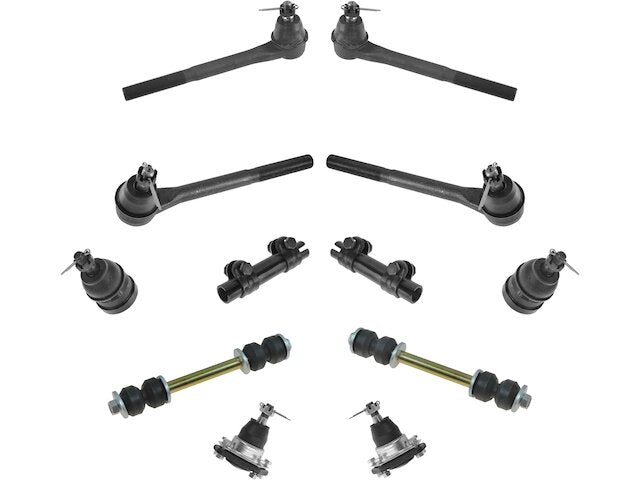 Front Ball Joint Sway Bar Link Tie Rod End Kit 12 Piece - 1996-2003 GMC Sonoma RWD - TRQ 4207-07338663