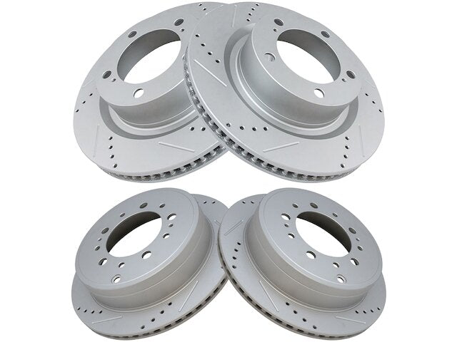Front and Rear Brake Rotor Set 4 Piece - 2008-2022 Toyota Sequoia - TRQ 29122-07340605