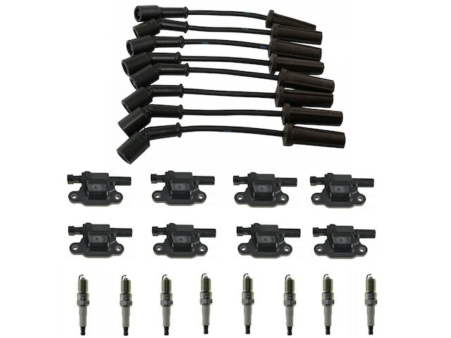 Ignition Coil Spark Plug and Wire Set 17 Piece - 2009-2013 Chevrolet Avalanche - DIY Solutions 30019-07344945
