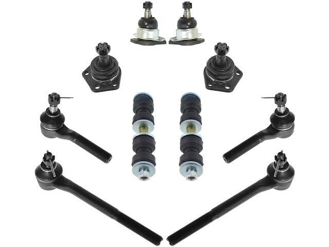 Front Ball Joint Sway Bar Link Tie Rod End Kit 10 Piece - 1998-2004 GMC Sonoma 4WD - TRQ 4209-07352453