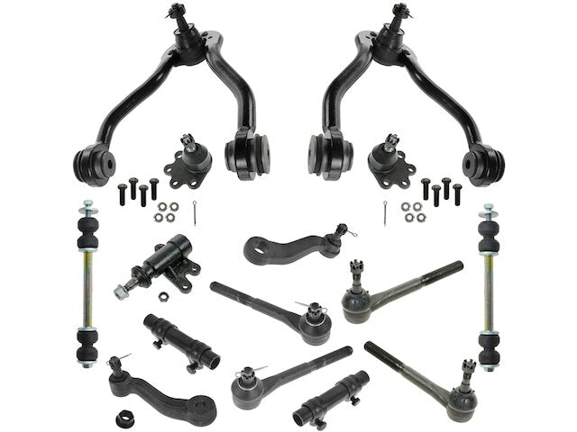 Front Control Arm Ball Joint Tie Rod End Kit 15 Piece - 1993-1999 Chevrolet K1500 Suburban - TRQ 3393-07352652