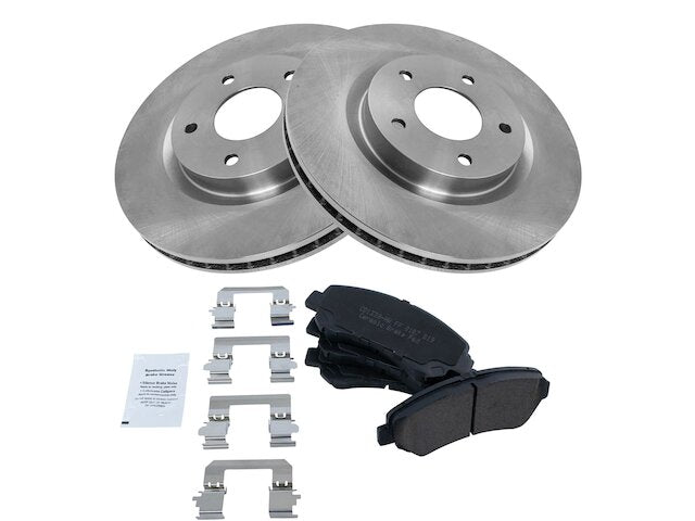 Front Ceramic Brake Pad and Rotor Kit - 5 Lug - Vented Rotors - 2008-2013 Nissan Rogue - TRQ 28852-07355923