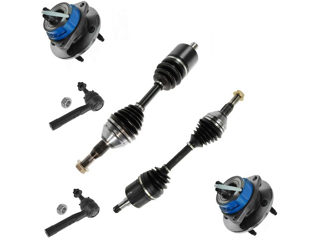 Front Axle Wheel Hub Tie Rod End Kit 6 Piece - 1998-2003 Pontiac Grand Prix - TRQ 4735-07358712