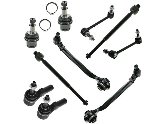 Front Control Arm Ball Joint Tie Rod End Kit 10 Piece - 2005-2010 Chrysler 300 RWD - TRQ 18229-07380549