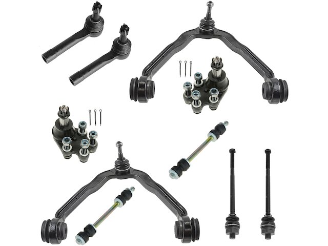 Front Control Arm Ball Joint Tie Rod End Kit 10 Piece - 2007 GMC Sierra 1500 Classic RWD - TRQ 137390-07381400