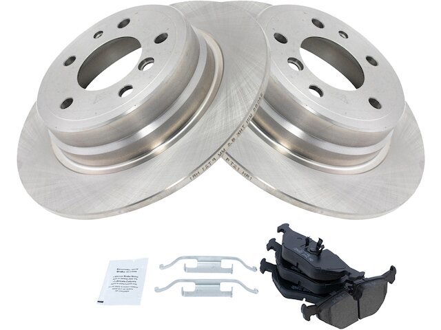 Rear Brake Pad and Rotor Kit - 1989-1995 BMW 525i - TRQ 1024-07381445