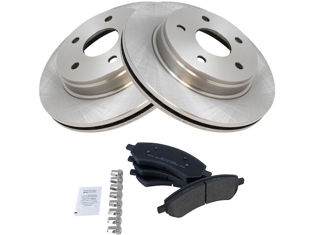 Front Semi Metallic Brake Pads and Rotor Kit - 5 Lug - Vented Front Rotors - 2006-2010 Dodge Ram 1500 - TRQ 18738-07385022