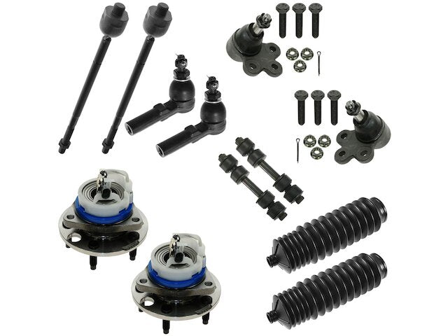 Front Wheel Hub Ball Joint Tie Rod End Kit 12 Piece - 1997-2005 Buick Park Avenue - DIY Solutions 2642-07387770