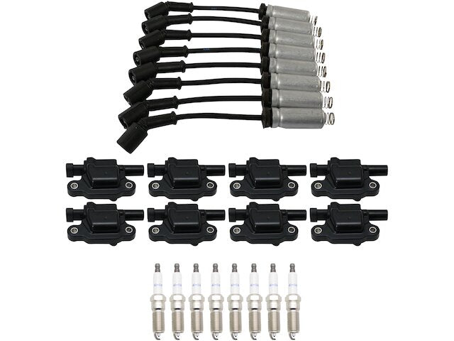 Ignition Coil Spark Plug and Wire Set 17 Piece - 2014-2019 Chevrolet Silverado 1500 - DIY Solutions 125149-07394338