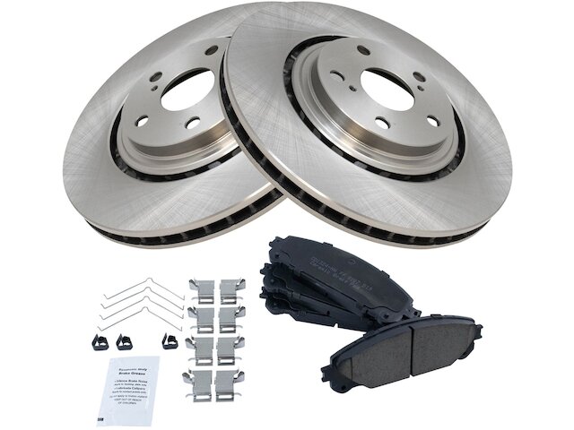 Front Ceramic Brake Pad and Rotor Kit - 2010-2015 Lexus RX350 - TRQ 30393-07400609