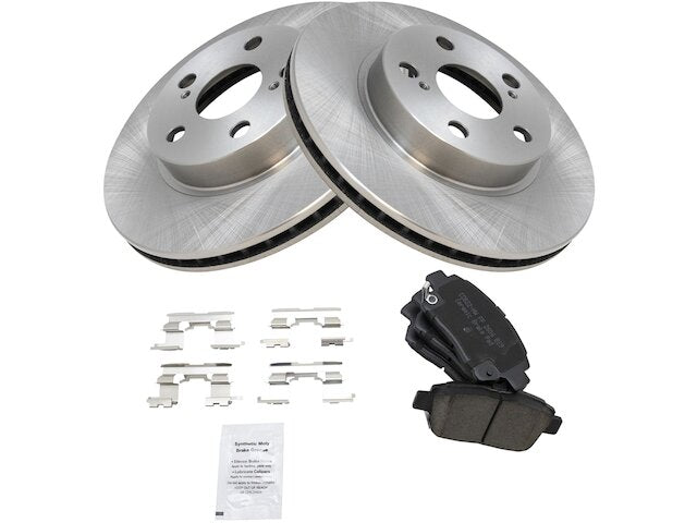 Front Ceramic Brake Pads and Rotor Kit - 5 Lug - Vented Rotors - 2004-2009 Toyota Prius - TRQ 18054-07410842