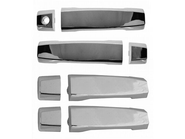 Front and Rear Door Handle Set 4 Piece - 2004-2015, 2017 Nissan TITAN Crew Cab Pickup - TRQ 18000-07418250