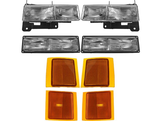 Headlight Parking Light Side Marker Kit 8 Piece - 1994 Chevrolet Blazer - DIY Solutions 2957-07418510