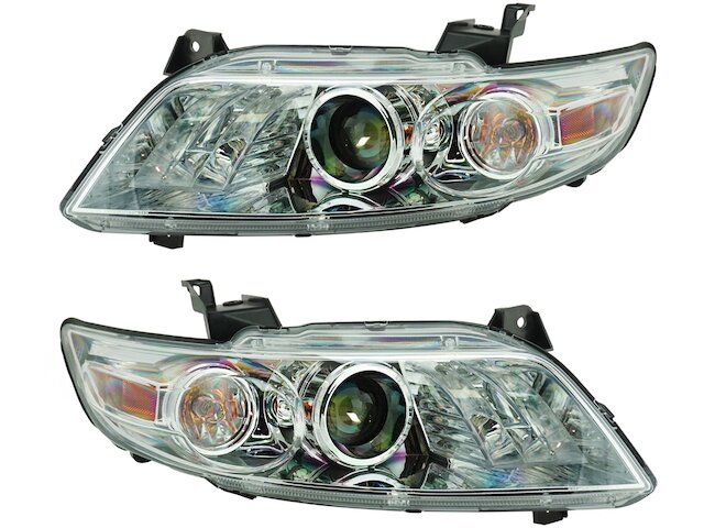 Headlight Assembly - Set of 2 - Chrome Housing - without Bulbs and Ballast - 2003-2008 Infiniti FX45 - DIY Solutions 7022-07421306