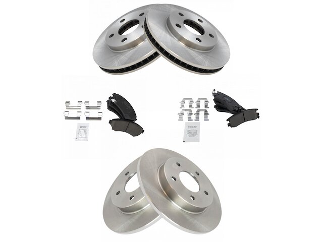 Front and Rear Brake Pad and Rotor Kit - 2000-2005 Buick LeSabre - TRQ 2623-07433221
