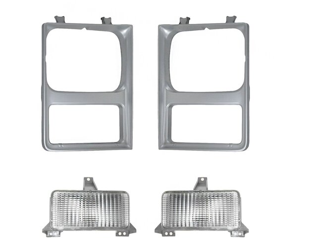 Parking Light and Headlight Bezel Kit 4 Piece - 1985-1986 Chevrolet K20 - DIY Solutions 3411-07439866
