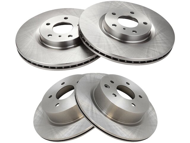 Front and Rear Brake Rotor Set 4 Piece - 2005-2008 Infiniti G35 - TRQ 18387-07441642