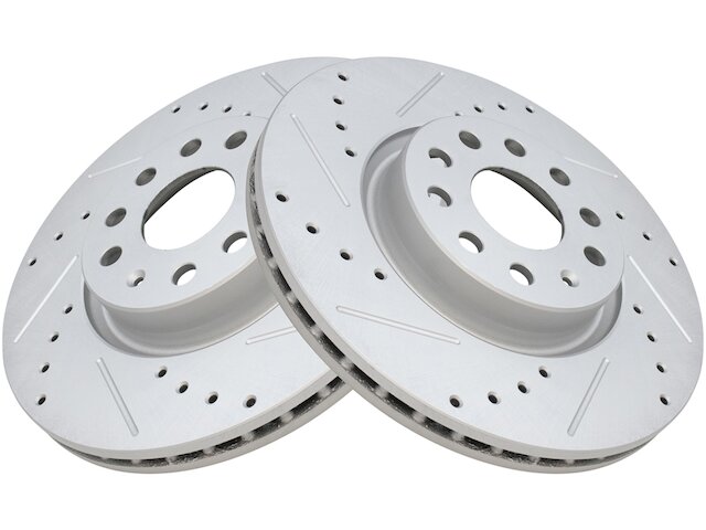 Front Brake Rotor Set 2 Piece - 2006-2018 Volkswagen GTI - TRQ 30305-07441912