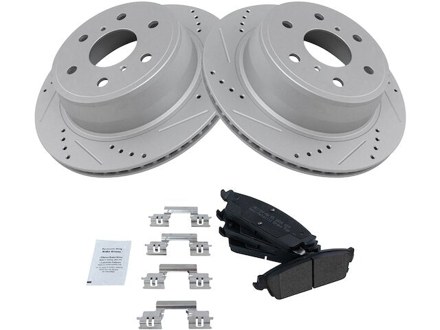 Rear Brake Pad and Rotor Kit - 2007-2014 Cadillac Escalade ESV - TRQ 127828-07442342