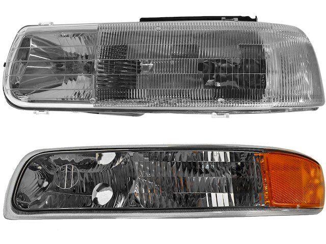 Headlight Assembly and Parking Light Kit 2 Piece - 2001-2002 Chevrolet Silverado 3500 - DIY Solutions 3707-07443076