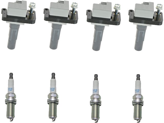 Ignition Coil and Spark Plug Kit 8 Piece - 2005-2009 Subaru Outback 2.5L H4 Turbocharged - DIY Solutions 18222-07449082