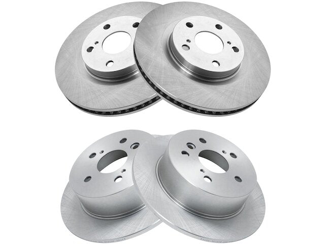 Front and Rear Brake Rotor Set - 4 Piece - 2007-2011 Toyota Camry - TRQ 18958-07454020