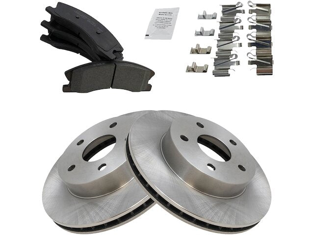 Front Ceramic Brake Pad and Rotor Kit - 5 Lug - Vented Rotors - 1999-2004 Jeep Grand Cherokee - TRQ 2251-07462638