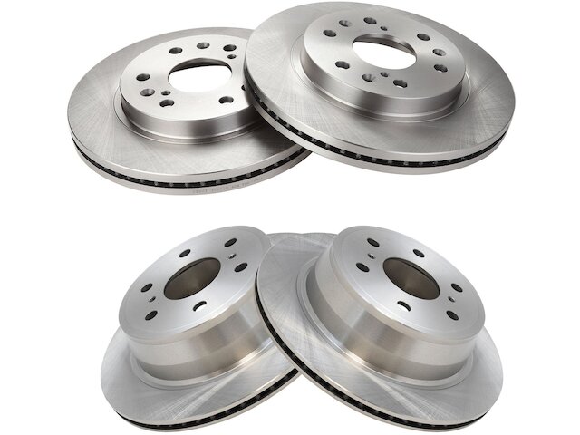 Front and Rear Brake Rotor Set 4 Piece - 2007-2013 Cadillac Escalade EXT - TRQ 127840-07477994