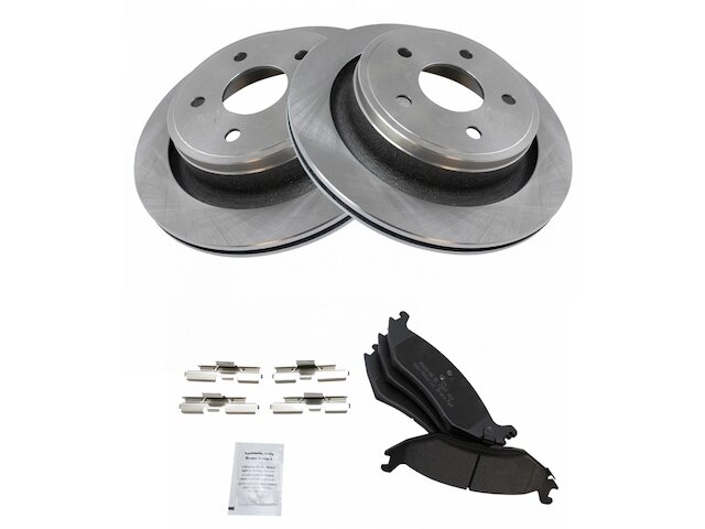 Rear Brake Pad and Rotor Kit - 2002-2004 Dodge Ram 1500 - TRQ 1972-07488112