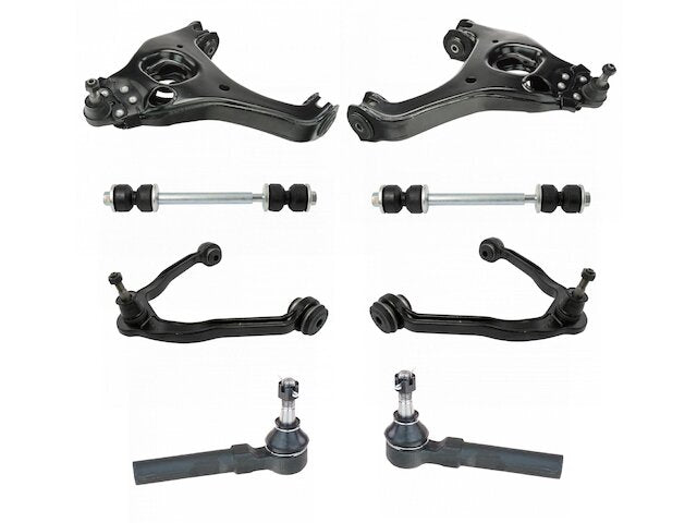 Front Control Arm Ball Joint Tie Rod and Sway Bar Link Kit 8 Piece - 2007 GMC Sierra 1500 Classic RWD - TRQ 137390-07489297