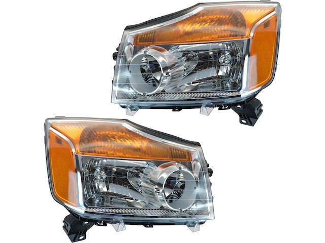 Headlight Assembly Set 2 Piece - 2008-2015 Nissan TITAN - DIY Solutions 28612-07489596