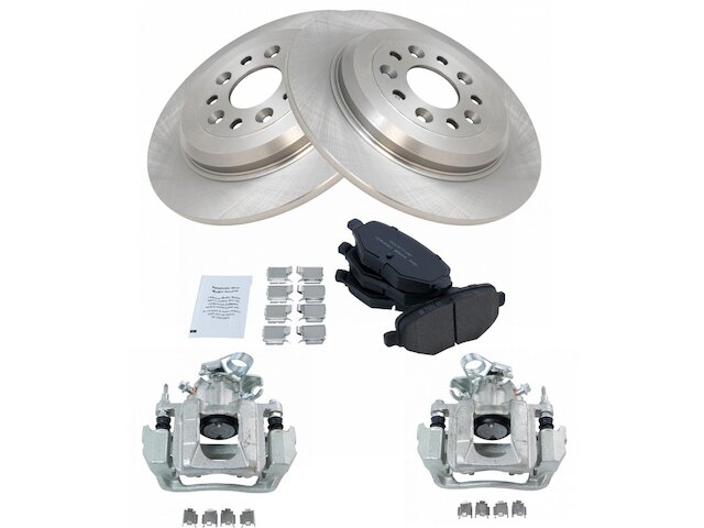 Rear Brake Pad Rotor and Caliper Set - 2011-2015 Lincoln MKX - TRQ 96857-07495324