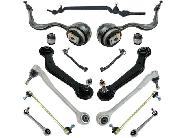 Front and Rear Lower and Upper Control Arm Ball Joint Tie Rod End Kit - 15 Piece - 1995-2001 BMW 740iL - TRQ 1122-07496854