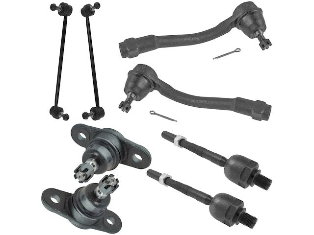 Front Ball Joint Sway Bar Link Tie Rod End Kit 8 Piece - 2006-2011 Hyundai Accent - TRQ 18950-07498624