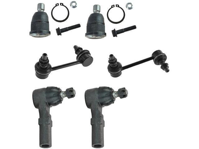 Front Ball Joint Sway Bar Link Tie Rod End Kit 6 Piece - 1993-1997 Mazda 626 - TRQ 17626-07499399