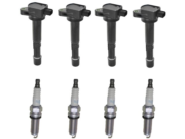 Ignition Coil and Spark Plug Kit 8 Piece - 2012-2015 Honda Civic Si 2.4L 4-Cylinder - DIY Solutions 118456-07505557