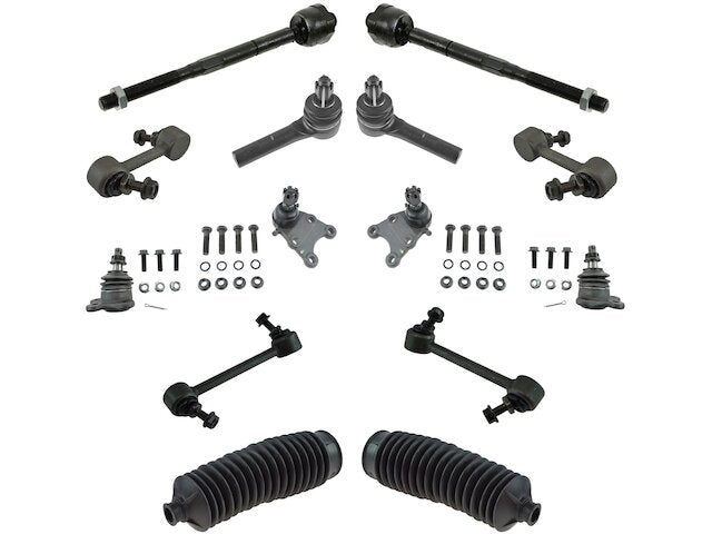 Front and Rear Ball Joints Tie Rods Sway Bar Link Kit 14 Piece - 2004-2005 GMC Canyon RWD - DIY Solutions 17880-07508944