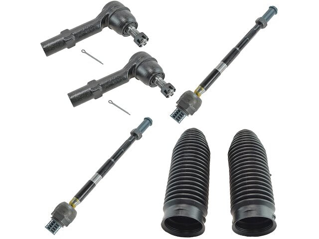 Tie Rod End and Steering Bellows Kit 6 Piece - 2007-2016 GMC Acadia - TRQ 25680-07509517