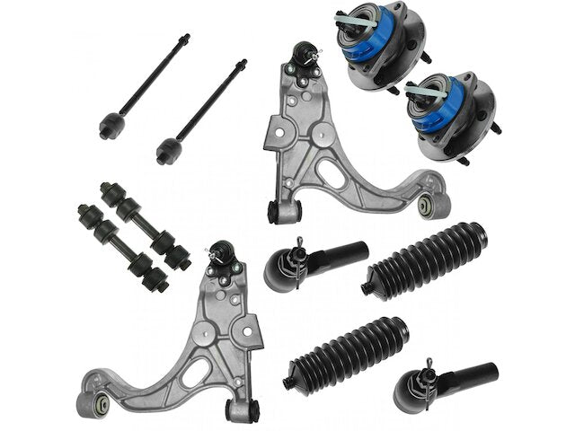 Front Wheel Hub Control Arm Ball Joint Tie Rod End Kit 12 Piece - 1998-2005 Buick Park Avenue - DIY Solutions 2643-07522985