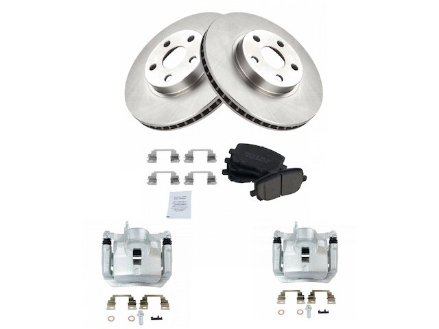 Front Brake Pad Rotor and Caliper Set - 2003-2008 Pontiac Vibe - TRQ 4821-07526021