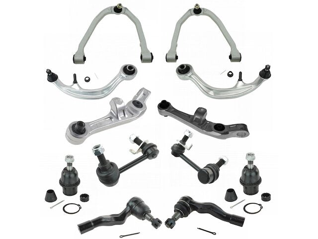 Front Control Arm Ball Joint Tie Rod and Sway Bar Link Kit 12 Piece - 2003-2004 Infiniti G35 RWD Coupe - TRQ 6703-07529082