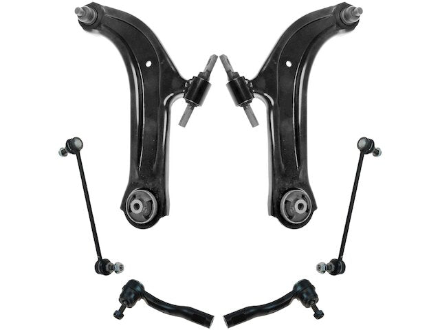 Front Lower Control Arm Ball Joint and Sway Bar Link Tie Rod End Kit - 6 Piece - 2007-2012 Nissan Sentra - TRQ 19005-07534574