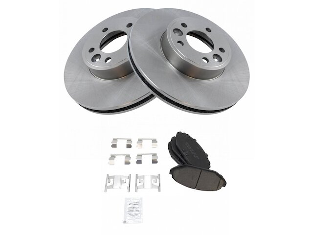 Front Brake Pad and Rotor Kit - 1998-2002 Lincoln Town Car - TRQ 5679-07534646
