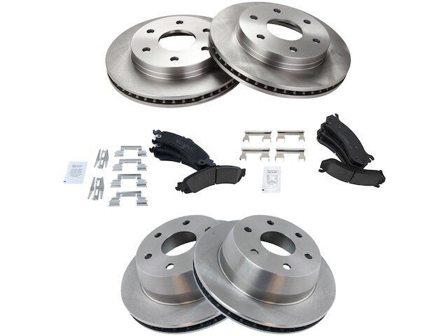 Front and Rear Brake Pad and Rotor Kit - 2007 Chevrolet Silverado 1500 Classic - TRQ 137387-07542042