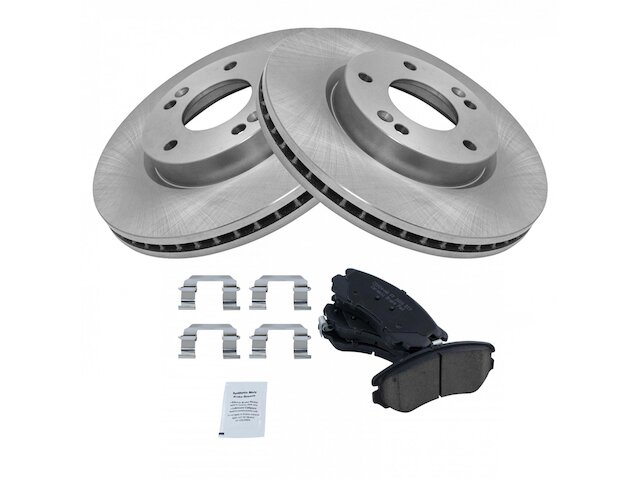 Front Brake Pad and Rotor Kit - 2006-2010 Hyundai Sonata 2.4L 4-Cylinder - TRQ 18621-07549553