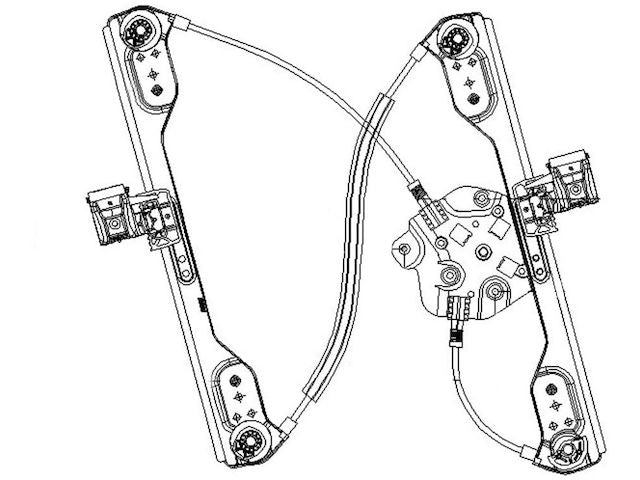 Front Right Window Regulator - 2005-2010 Chrysler 300 Sedan - TYC 18229-07553848
